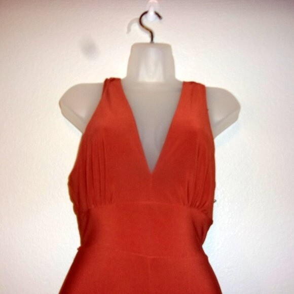 Haute Monde Small Cognac Belted Sleeveless Jumpsuit NWT - Picture 13 of 16